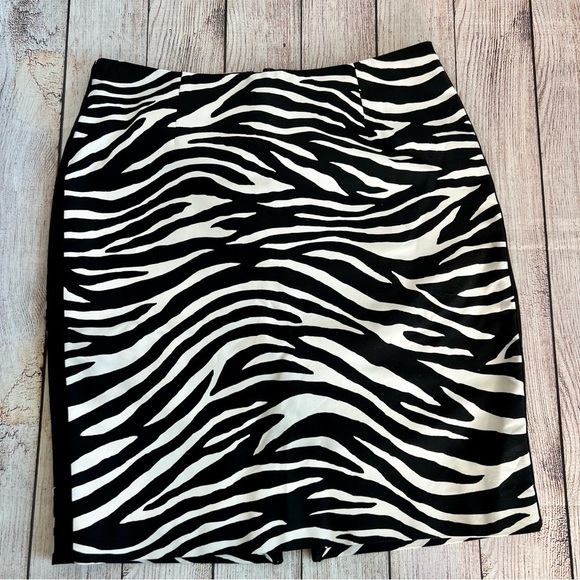 WHBM Zebra Print Skirt 8 - Picture 1 of 6